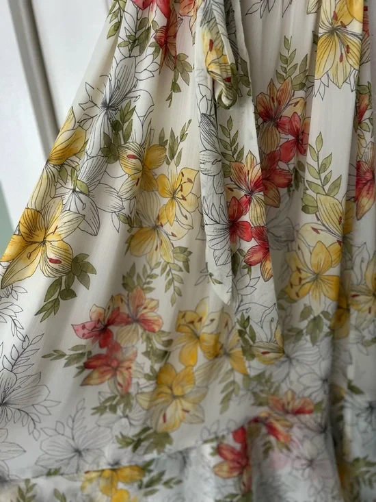 Calvin Klein Floral Maxi Dress Size 4 Sleeveless Belted Flowy Spring - Picture 3 of 4